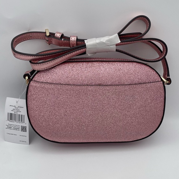Kate Spade Pink Glimmer Oval Crossbody Camera Bag NWT - Picture 2 of 4